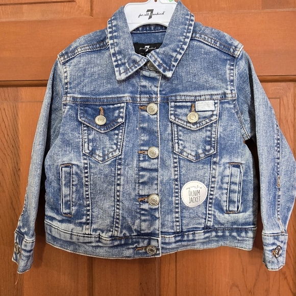 7 For All Mankind Other - 7 for all mankind infant toddler jean denim jacket 18 months nwt